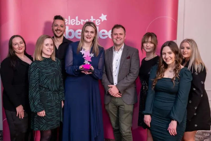 Small Organisation of the Year: SensationALL, with Colin Dawson, DAX Group (centre)